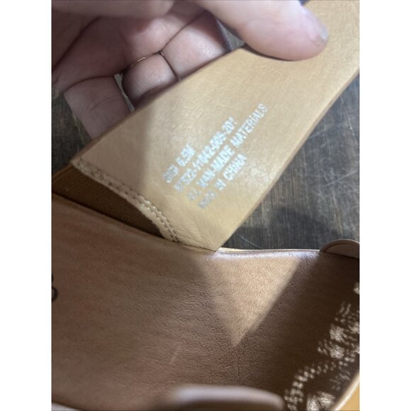 Brown Heels Slide Slip-on Sandals Women's 6.5 - Picture 11 of 12